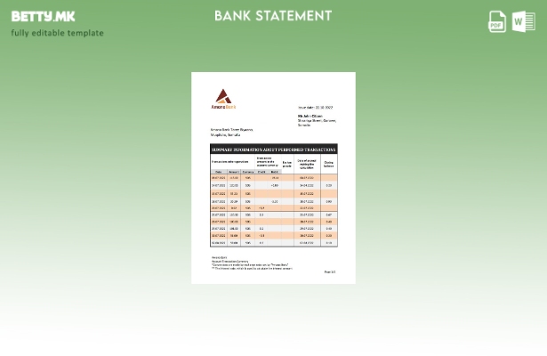 модерен стил Шаблон за збор за извод од банка Амана на Сомалија